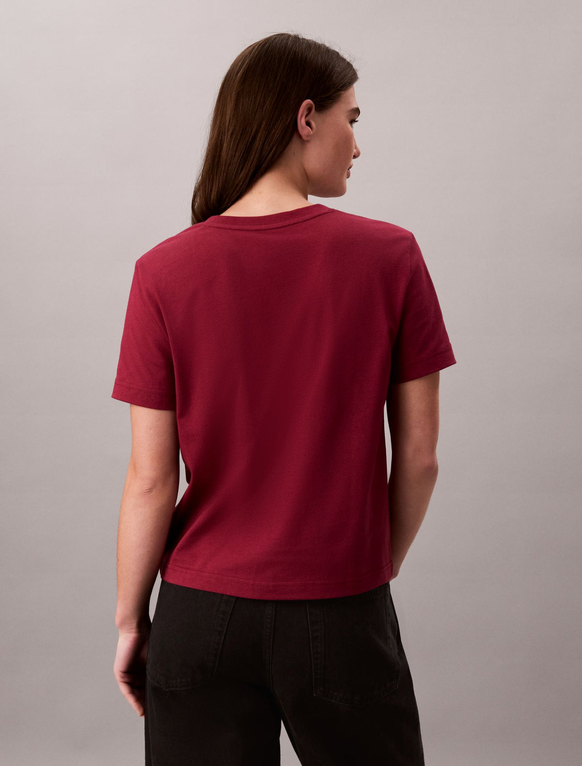 Monogram V-Neck T-Shirt - Calvin Klein Women