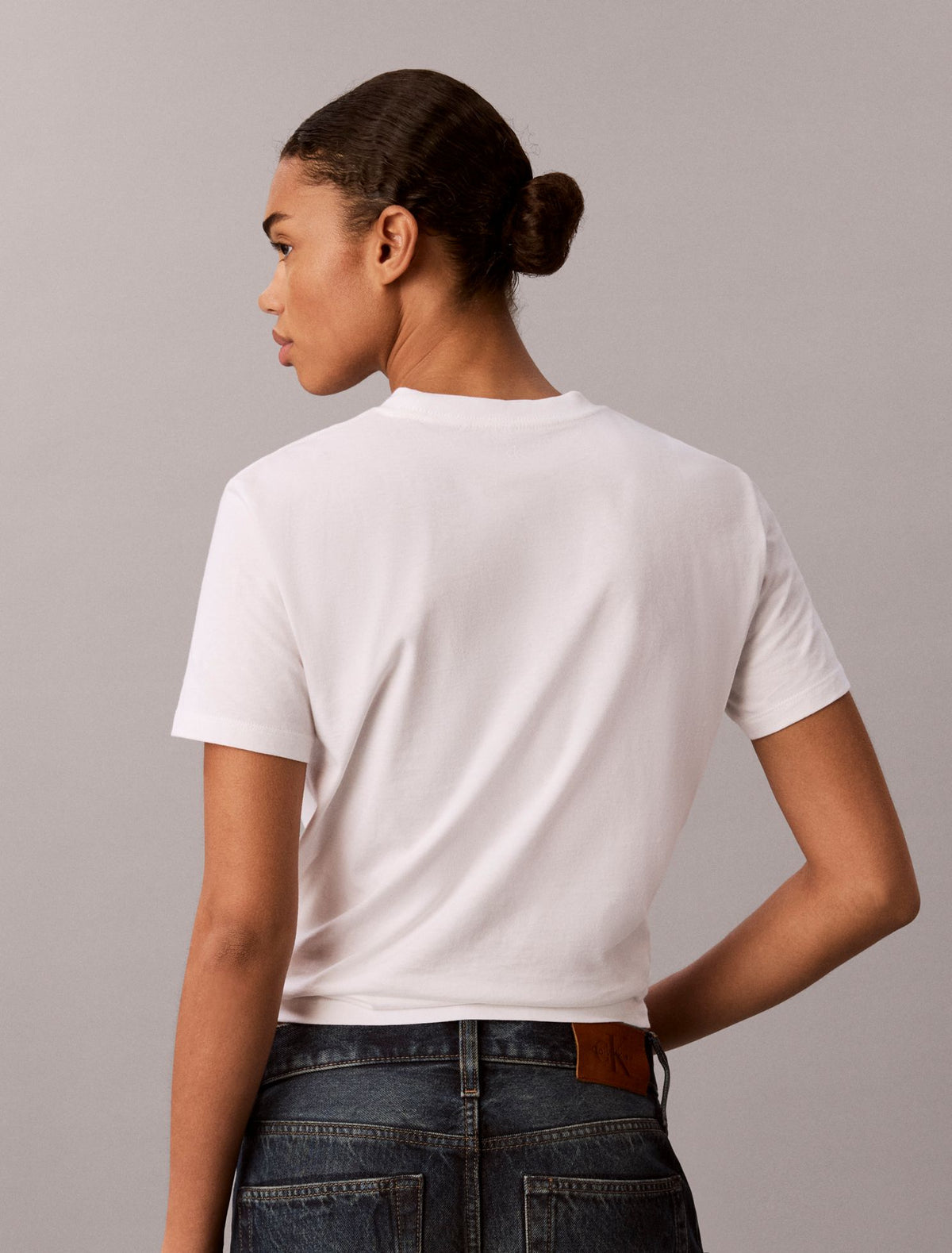 Embroidered Script Logo Tee - Calvin Klein Women