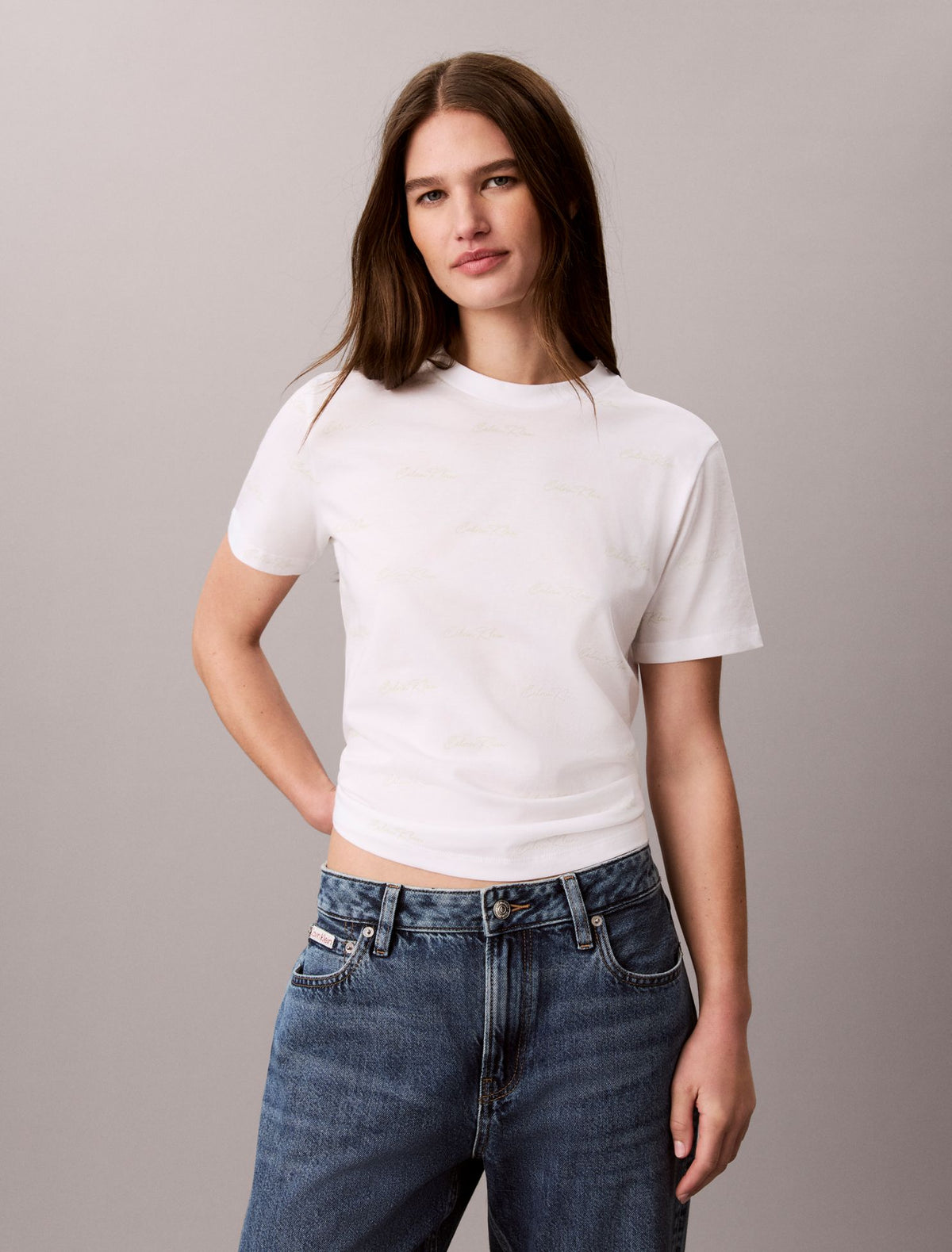 Allover Logo Classic Tee - Calvin Klein Women