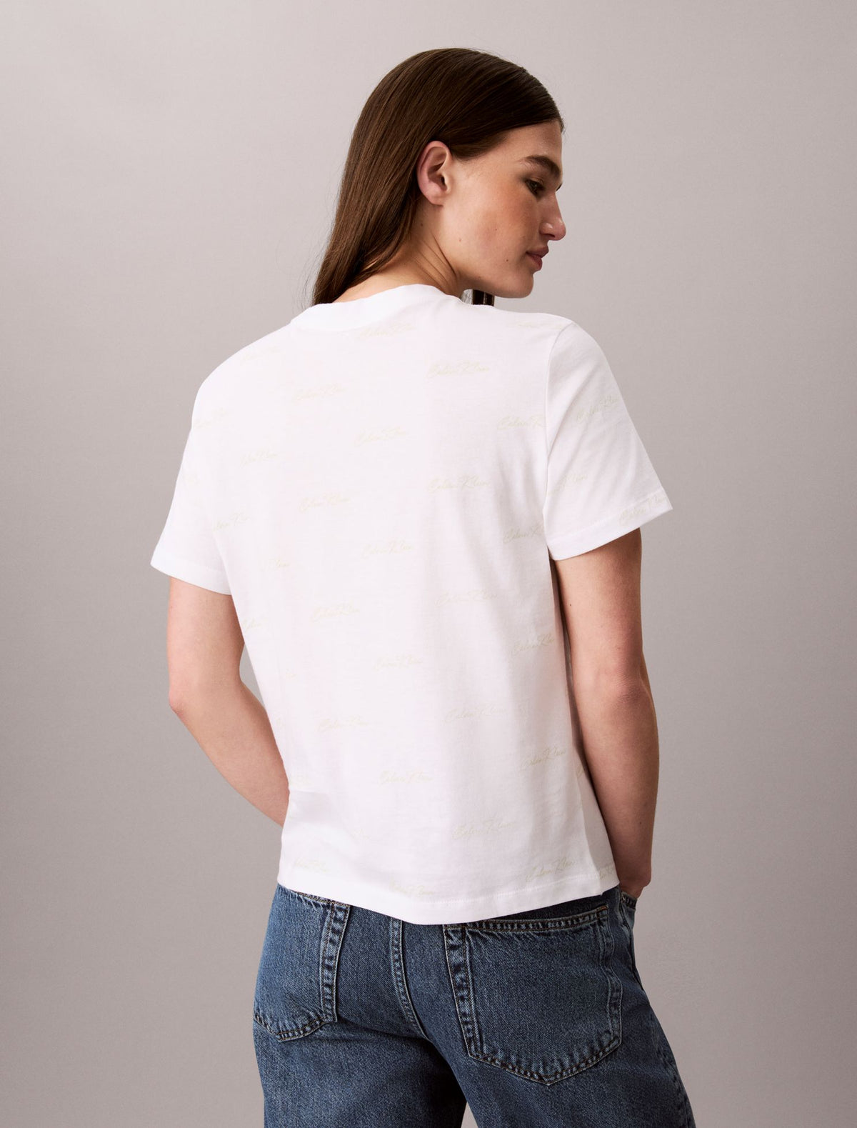 Allover Logo Classic Tee - Calvin Klein Women