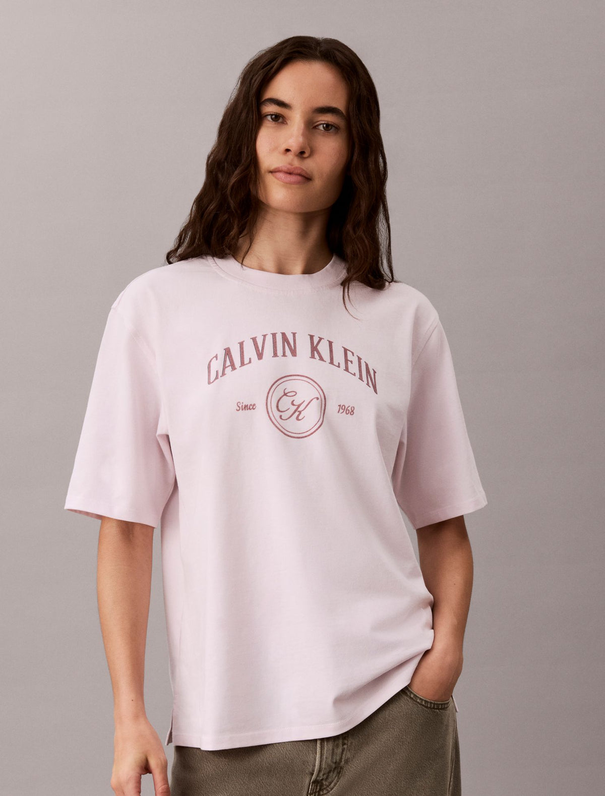 Arch Varsity Logo Graphic Relaxed T-Shirt - Calvin Klein Women