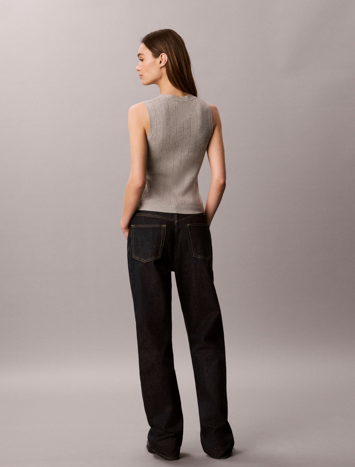 Smooth Cotton Rib Tank Top - Calvin Klein Women