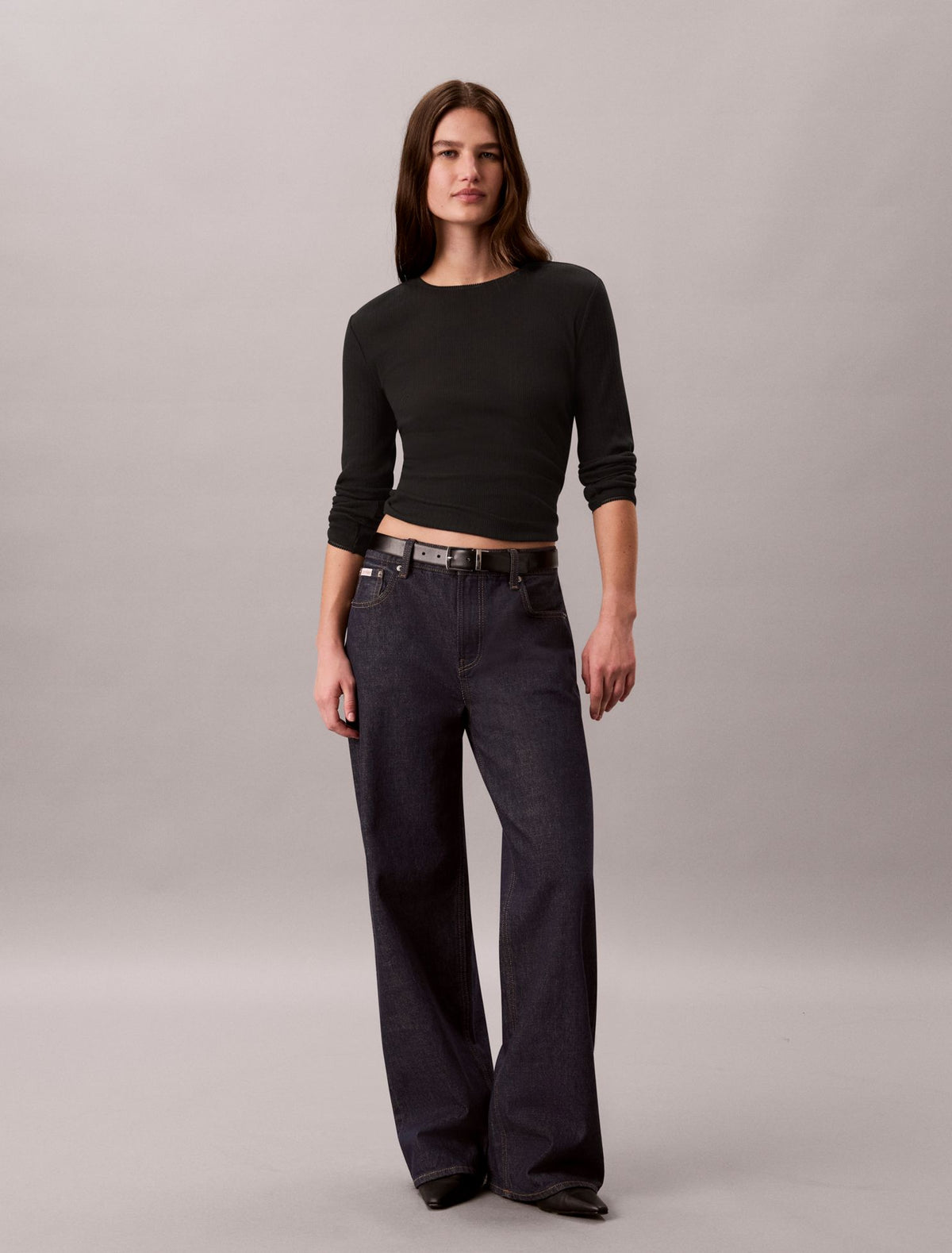 Pointelle Knit Slim Tee - Calvin Klein Women