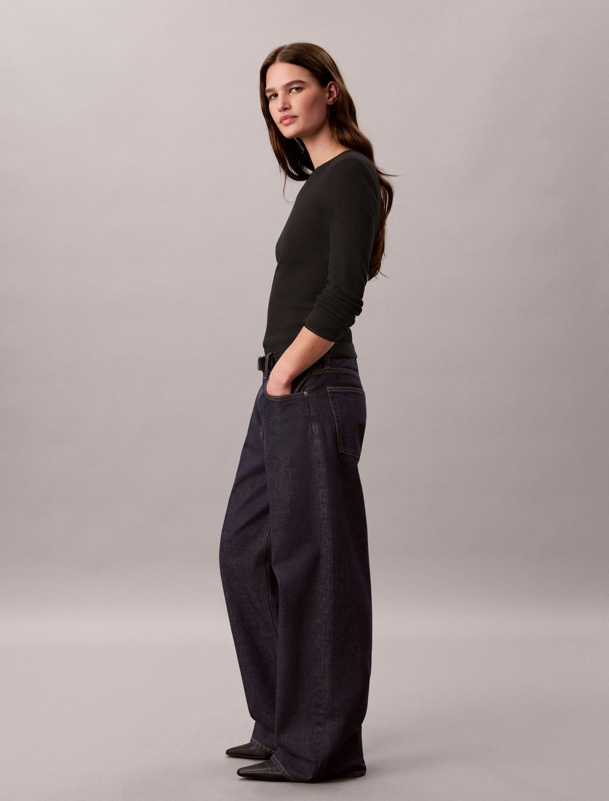 Pointelle Knit Slim Tee - Calvin Klein Women