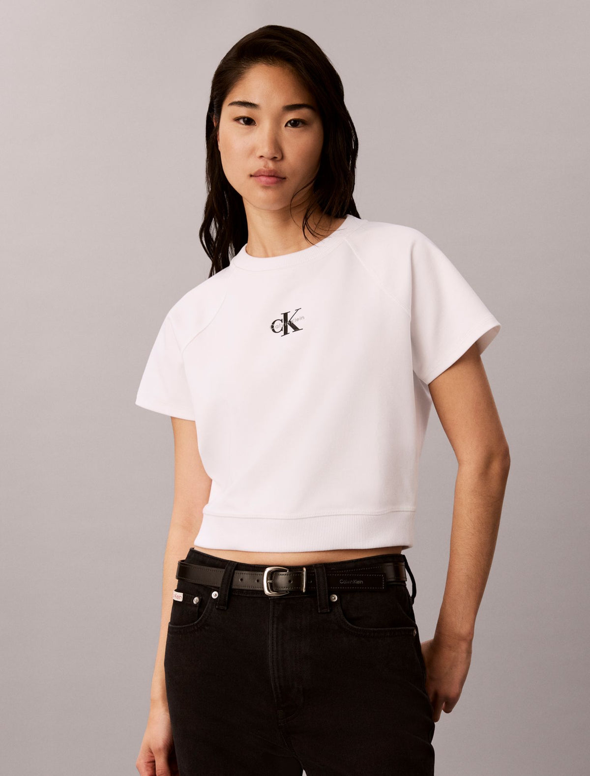 Monologo Interlock Cropped Tee - Calvin Klein Women