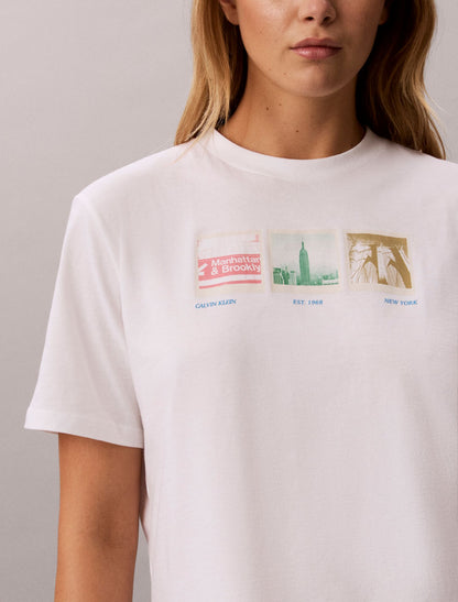 NYC Photostrip Graphic Boxy T-Shirt - Calvin Klein Women