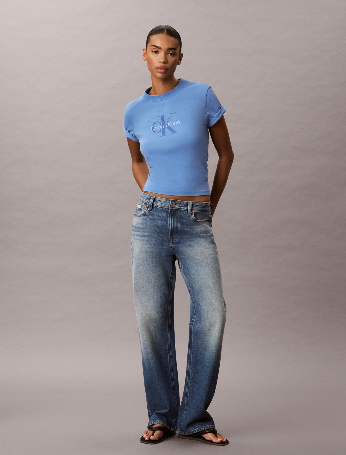 Acid Wash Monologo Tee - Calvin Klein Women