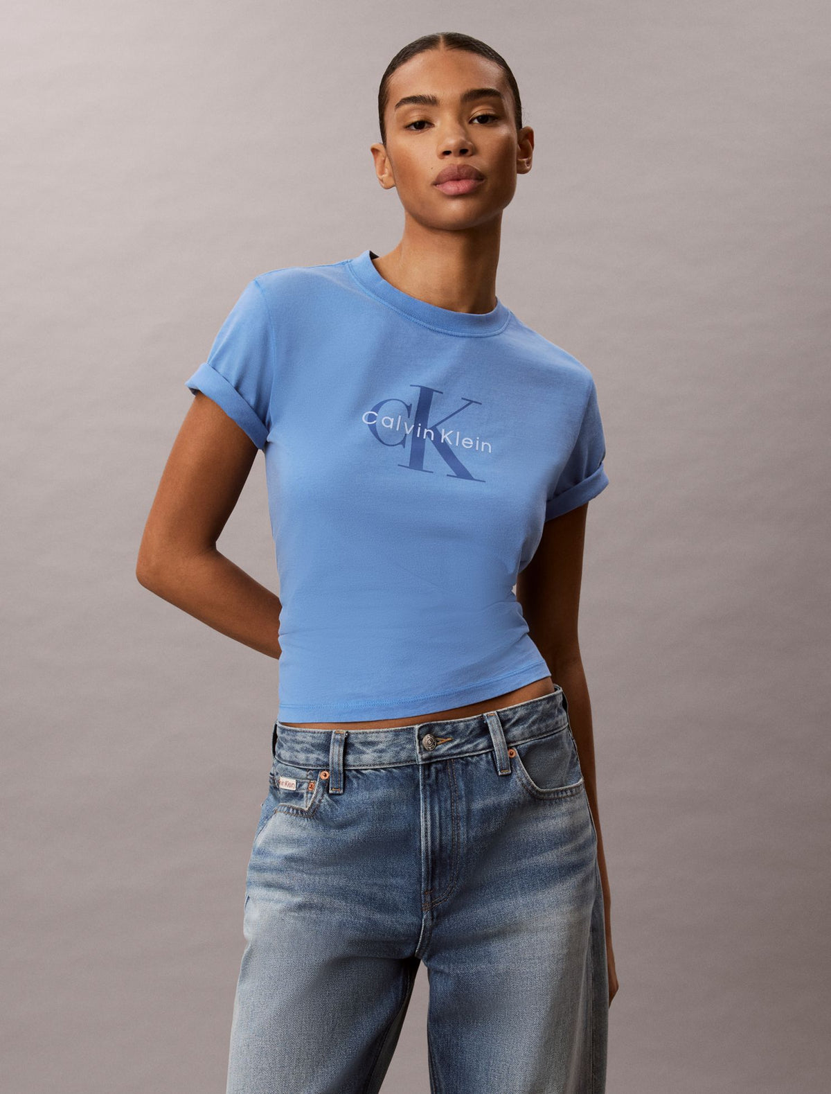 Acid Wash Monologo Tee - Calvin Klein Women