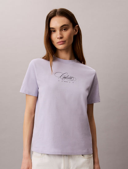 Calvin Script Logo Classic Tee - Calvin Klein Women