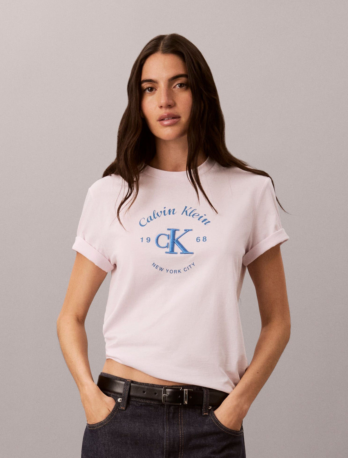 Varsity Crest Logo Tee - Calvin Klein Women