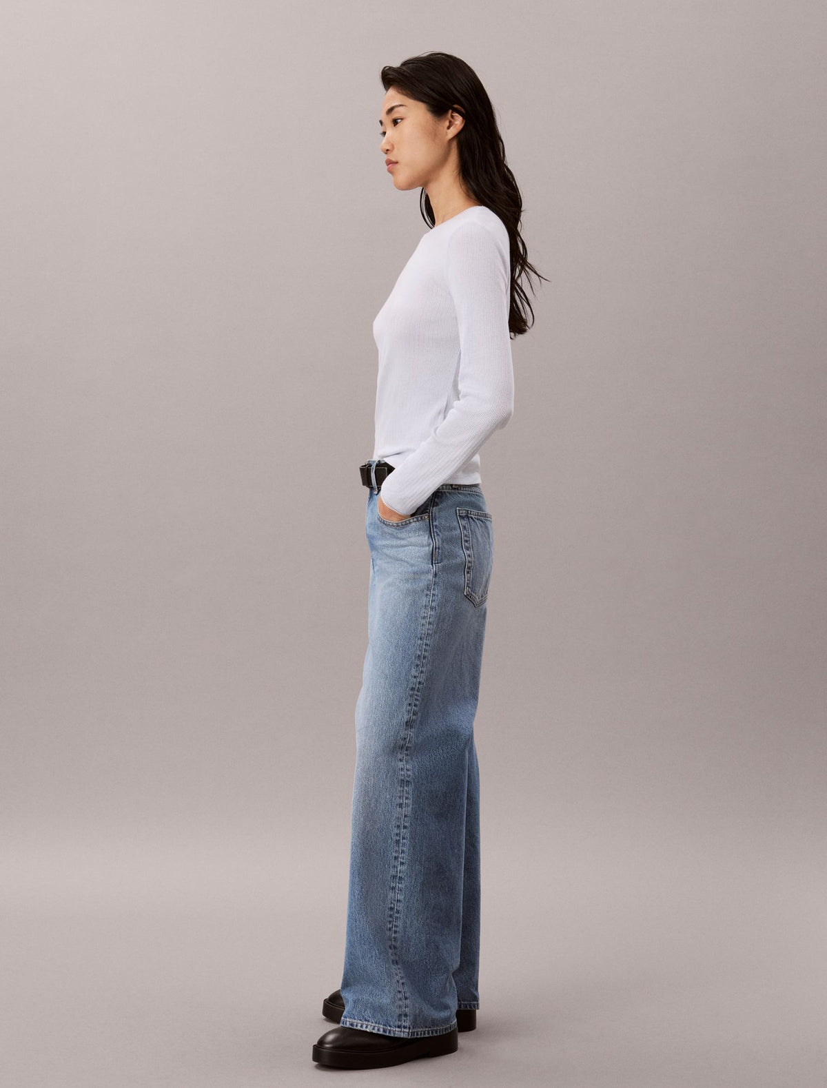 Pointelle Knit Slim Tee - Calvin Klein Women
