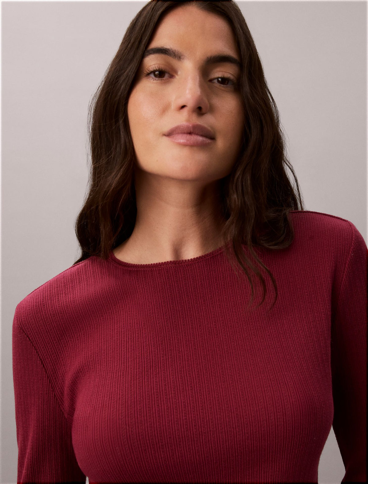Pointelle Knit Slim Tee - Calvin Klein Women