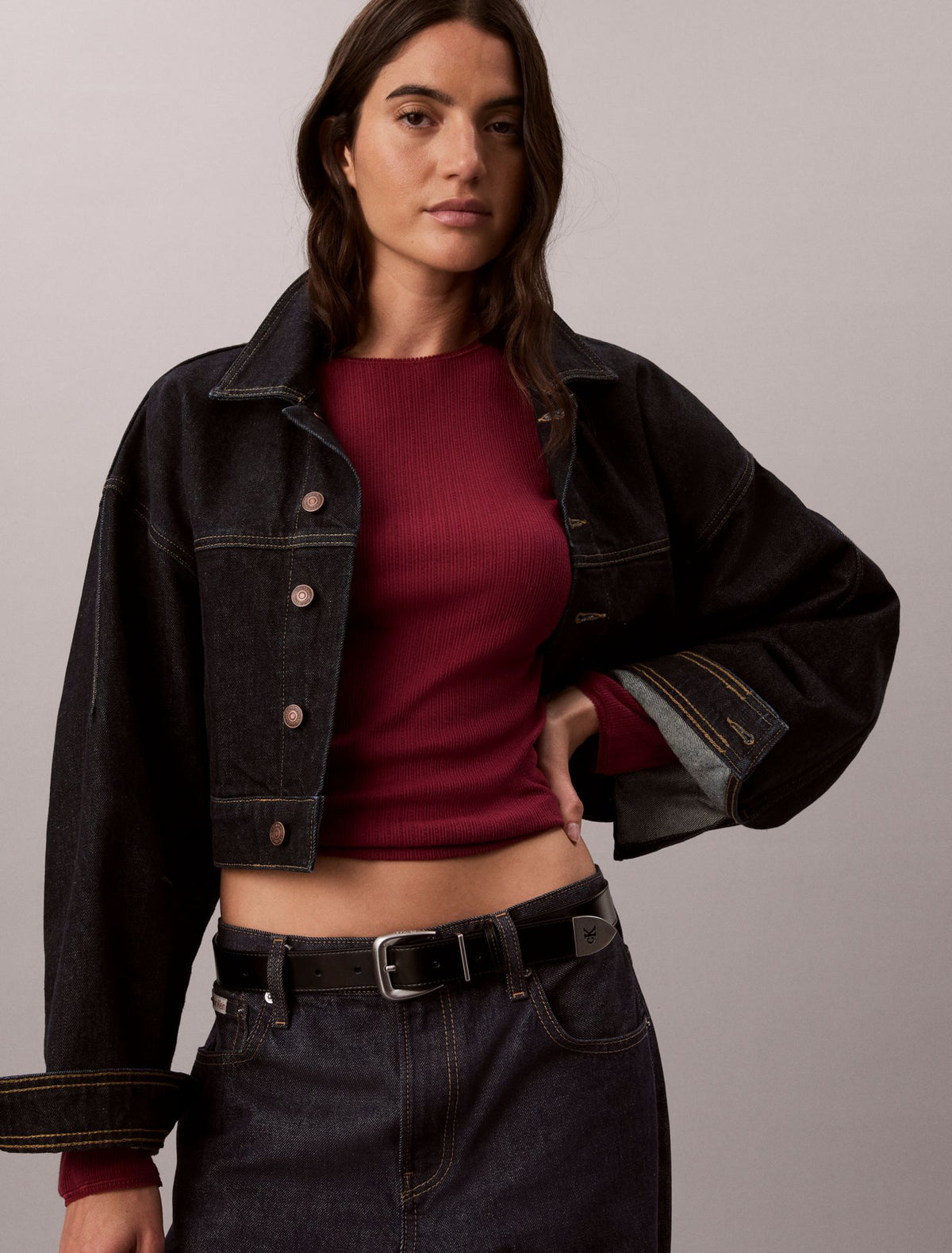 Pointelle Knit Slim Tee - Calvin Klein Women