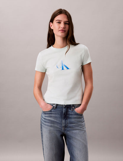 Slim Gradient Monologo Tee - Calvin Klein Women