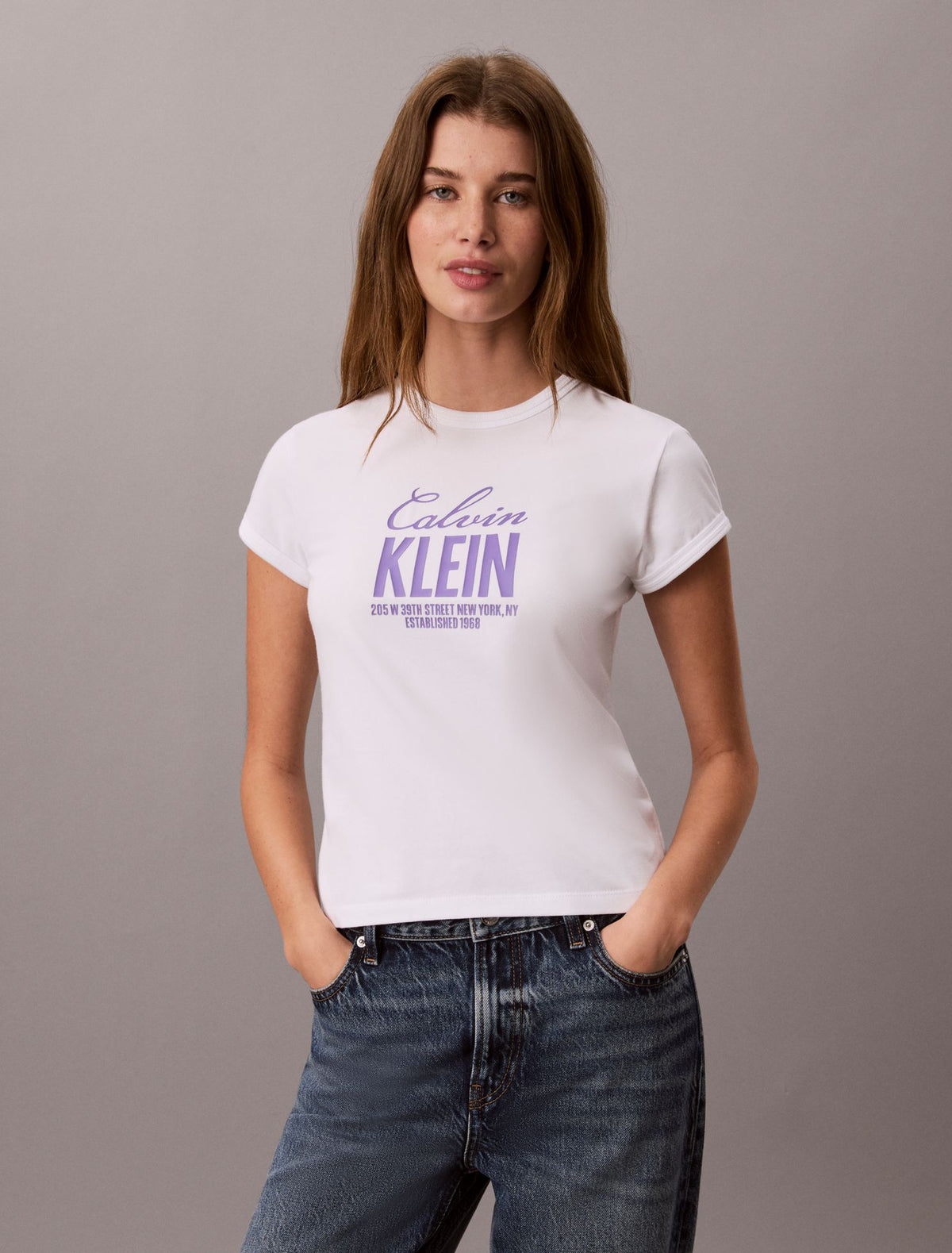 Slim Bold Logo Tee - Calvin Klein Women