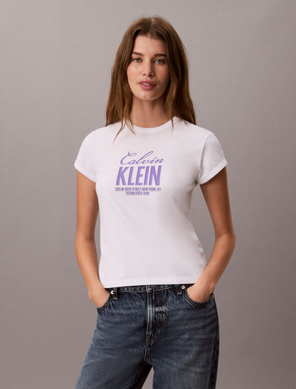 Slim Bold Logo Tee - Calvin Klein Women