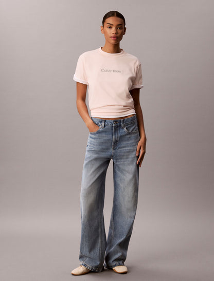 Metallic Logo Boxy Tee - Calvin Klein Women