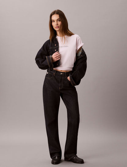 Metallic Logo Boxy Tee - Calvin Klein Women