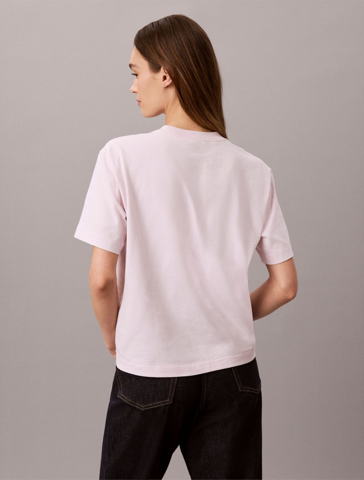 Metallic Logo Boxy Tee - Calvin Klein Women