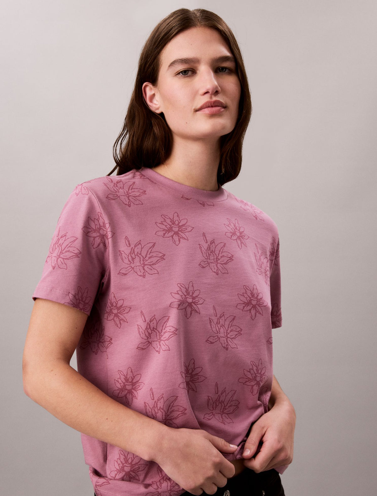 Allover Floral Tee - Calvin Klein Women