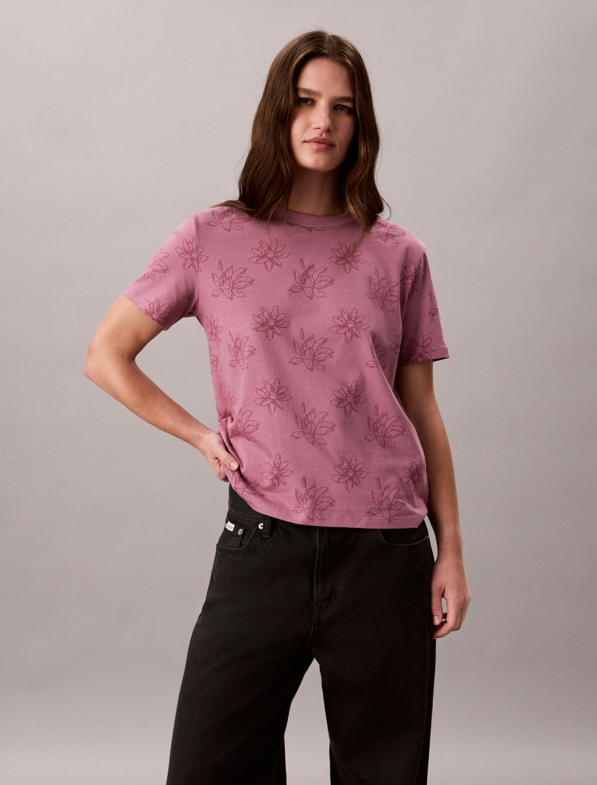 Allover Floral Tee - Calvin Klein Women