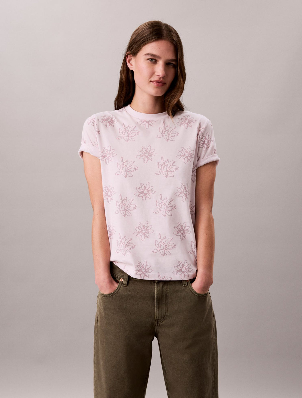 Allover Floral Tee - Calvin Klein Women