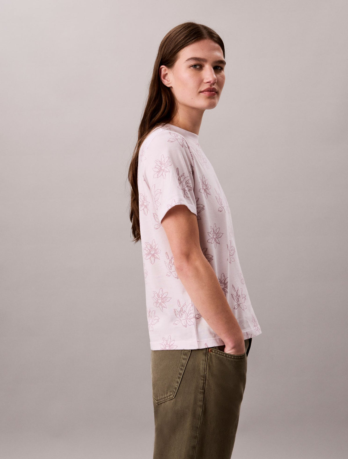 Allover Floral Tee - Calvin Klein Women