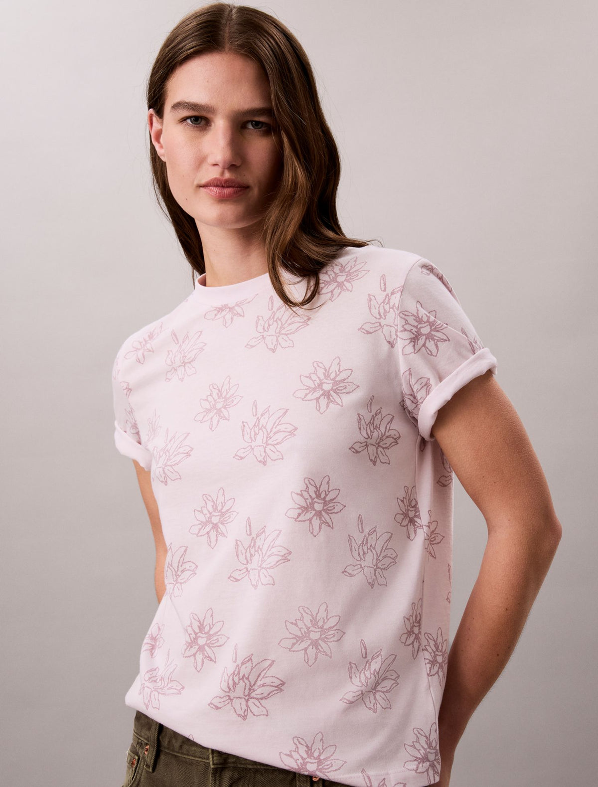 Allover Floral Tee - Calvin Klein Women