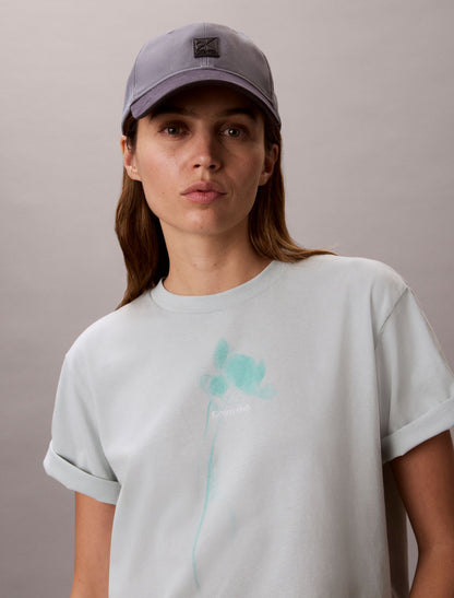Floral Logo Graphic Boxy T-Shirt - Calvin Klein Women