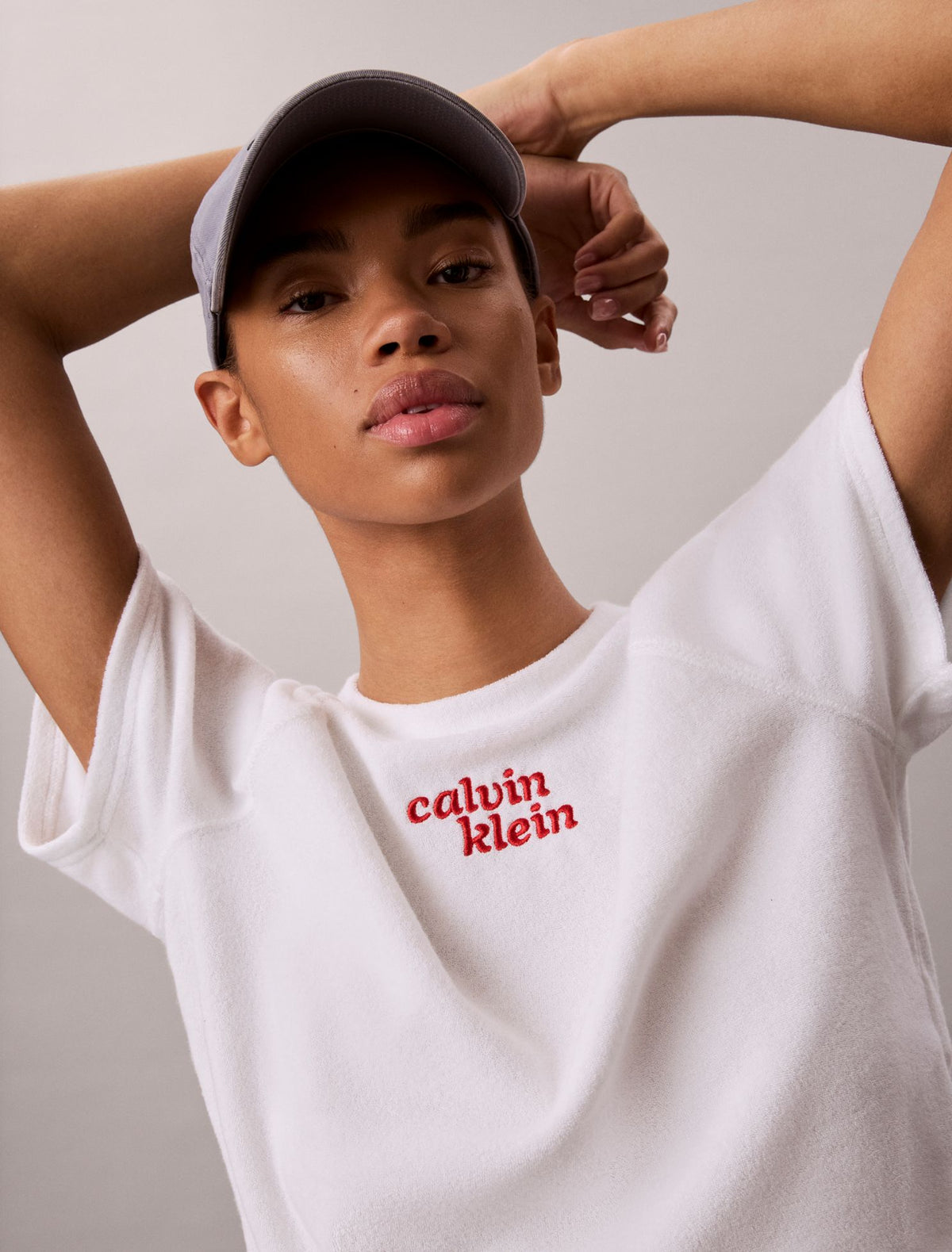 Towel Terry 1989 Logo Cropped Sweatshirt - Calvin Klein Women