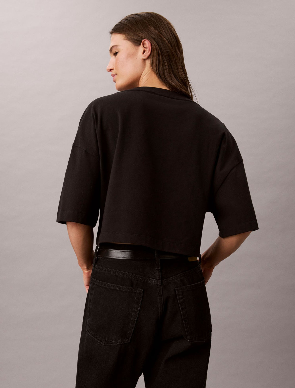 Boxy Varsity Logo Cropped Tee - Calvin Klein Women