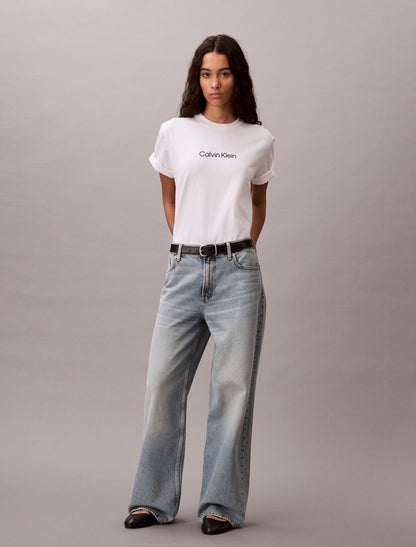 Standard Logo Boxy Fit Crewneck T-Shirt - Calvin Klein Women