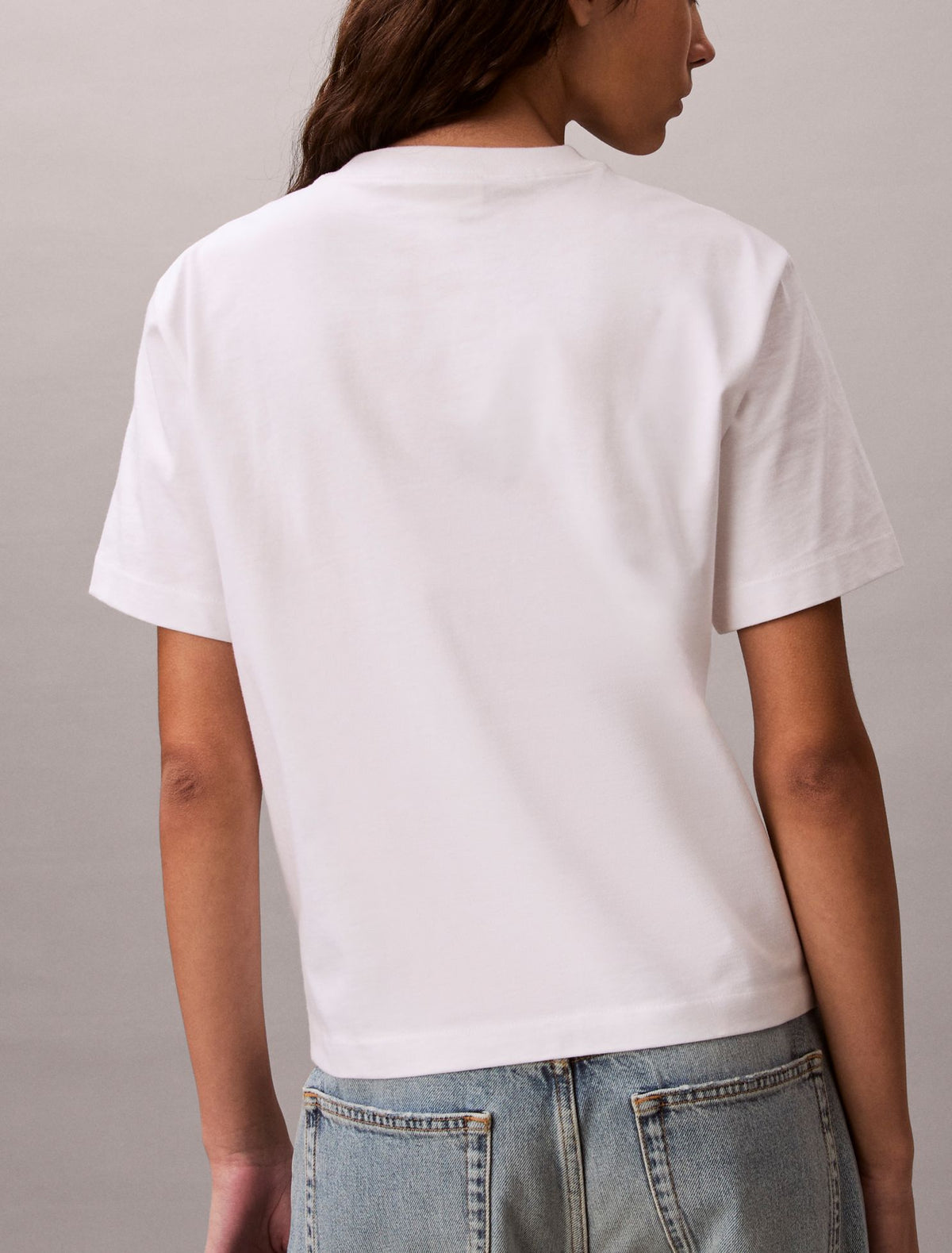 Standard Logo Boxy Fit Crewneck T-Shirt - Calvin Klein Women
