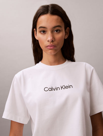 Standard Logo Boxy Fit Crewneck T-Shirt - Calvin Klein Women