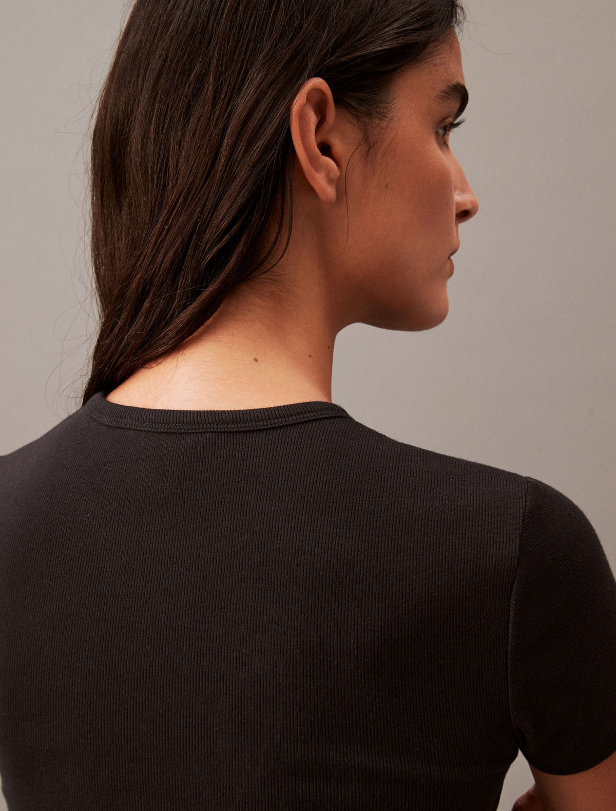 Cotton Contour Rib T-Shirt - Calvin Klein Women