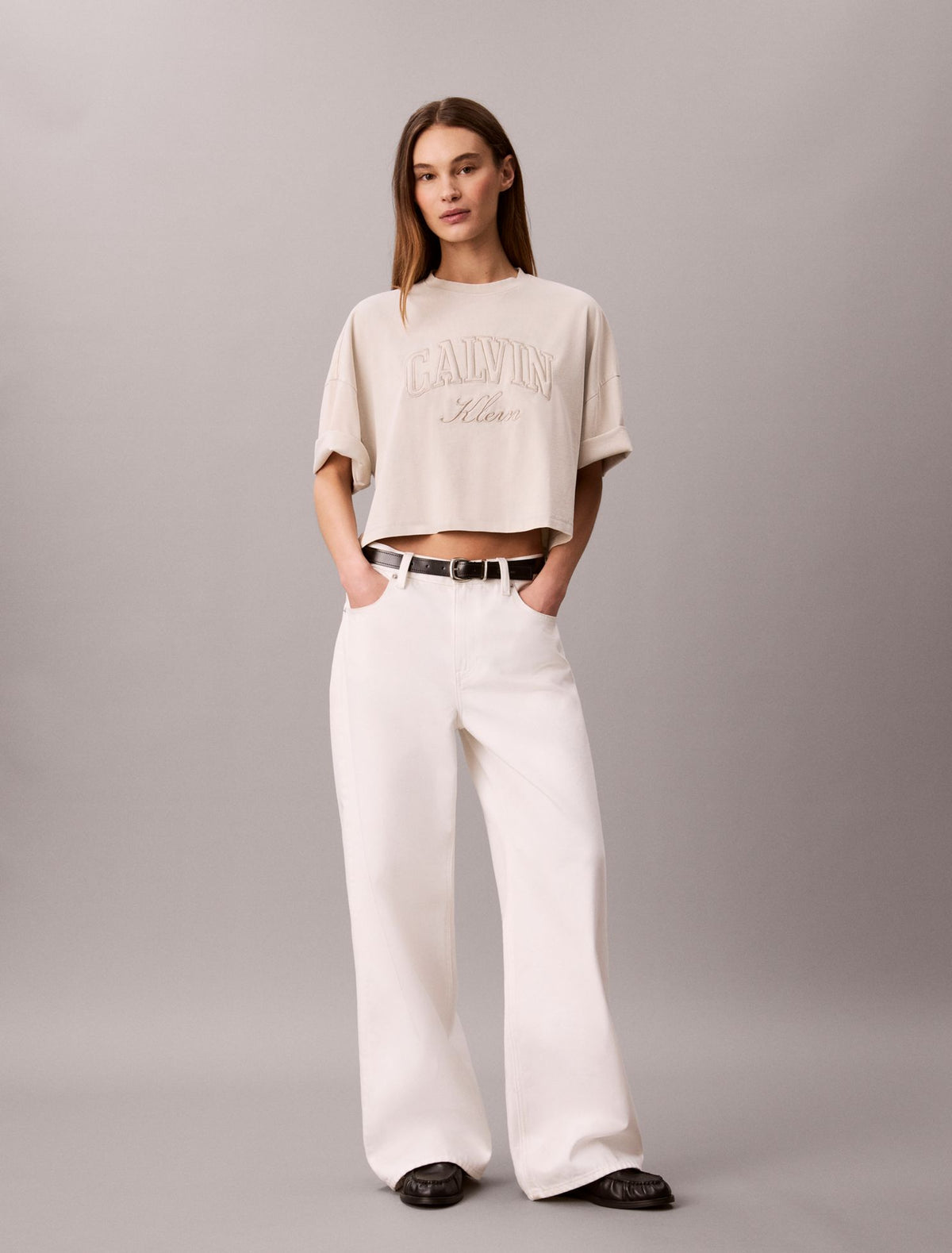 Boxy Applique Logo Tee - Calvin Klein Women