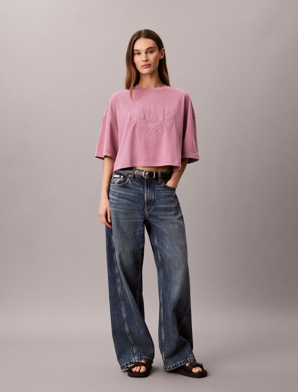 Boxy Applique Logo Tee - Calvin Klein Women