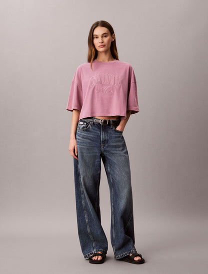 Boxy Applique Logo Tee - Calvin Klein Women