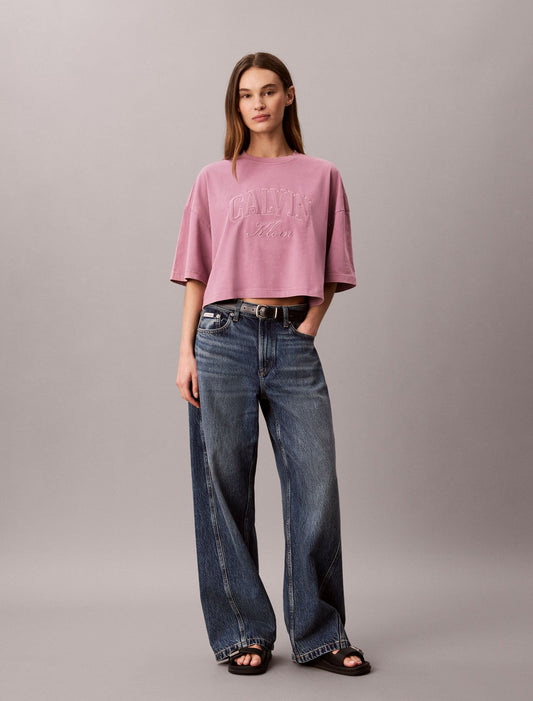 Boxy Applique Logo Tee - Calvin Klein Women