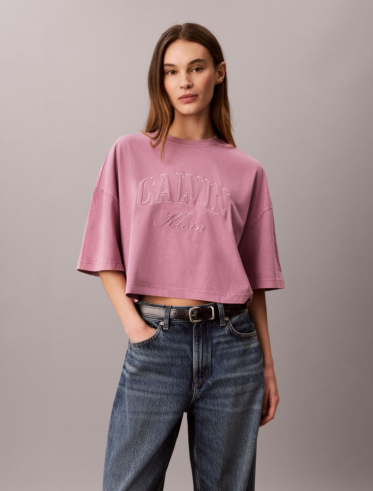 Boxy Applique Logo Tee - Calvin Klein Women
