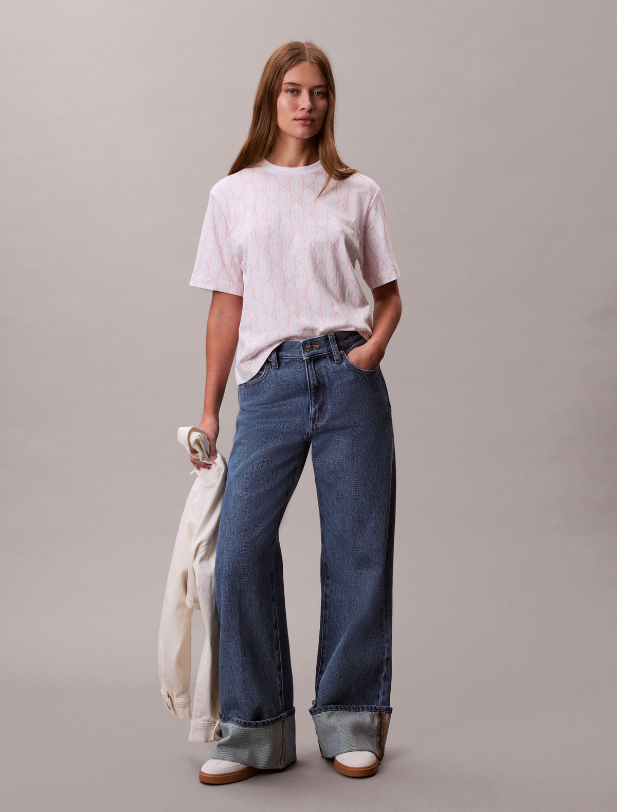 Allover Monogram Boxy T-Shirt - Calvin Klein Women