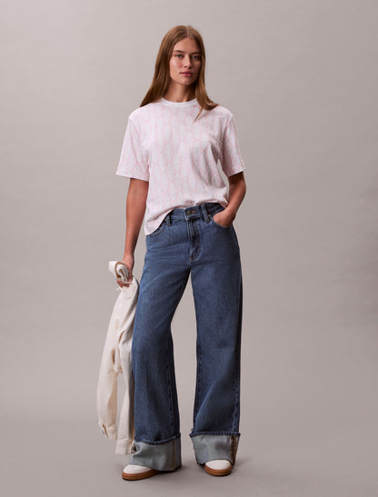 Allover Monogram Boxy T-Shirt - Calvin Klein Women