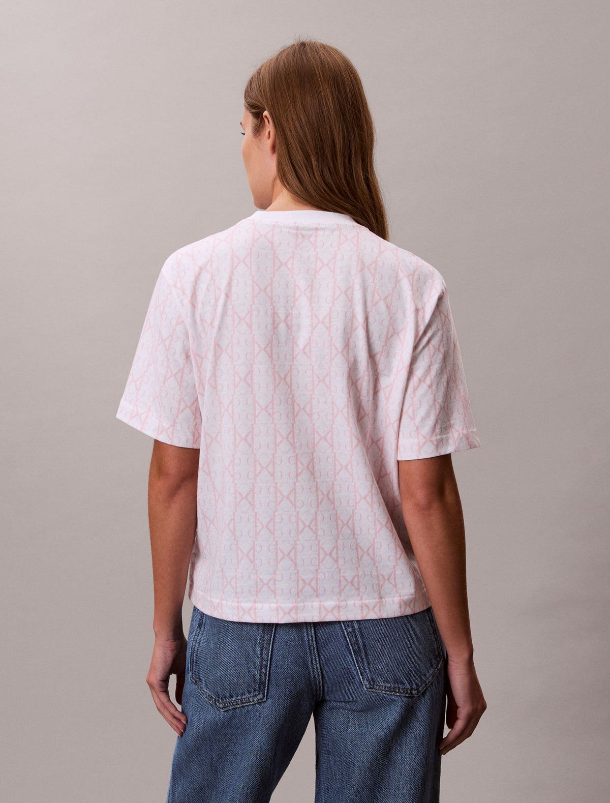 Allover Monogram Boxy T-Shirt - Calvin Klein Women