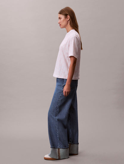 Allover Monogram Boxy T-Shirt - Calvin Klein Women