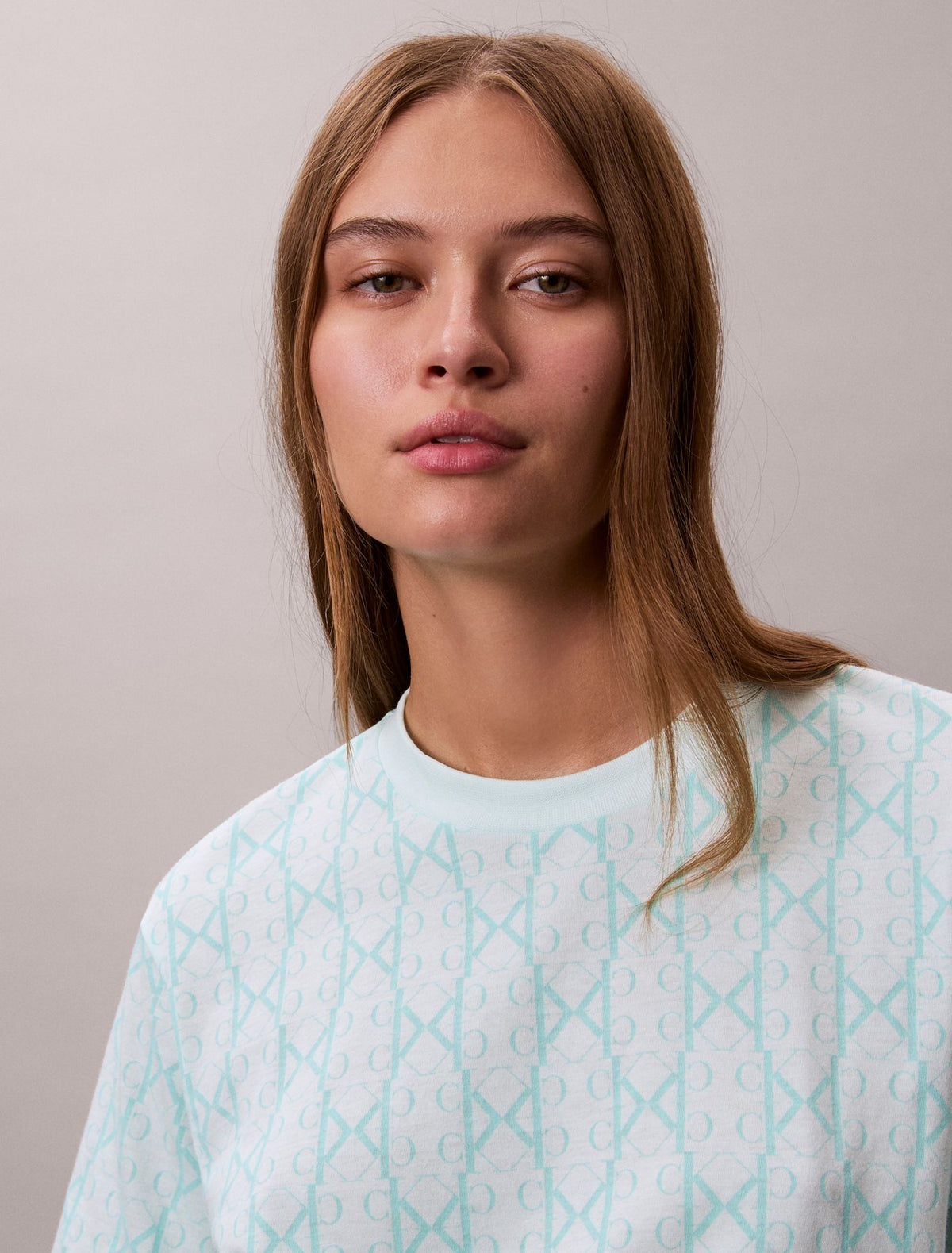 Allover Monogram Boxy T-Shirt - Calvin Klein Women