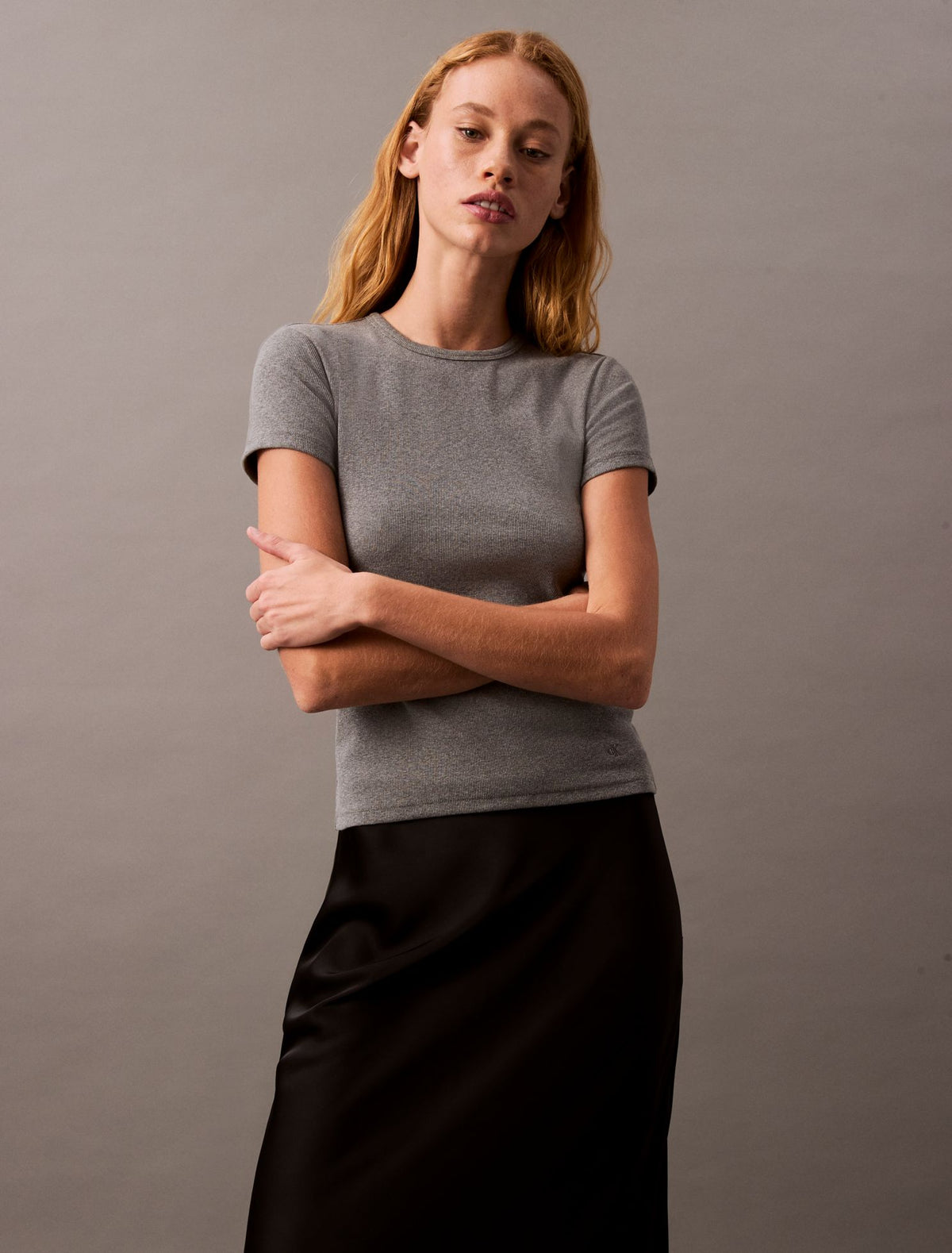 Cotton Contour Rib T-Shirt - Calvin Klein Women