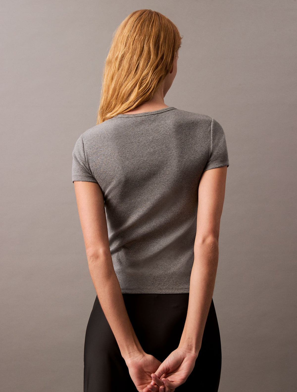 Cotton Contour Rib T-Shirt - Calvin Klein Women