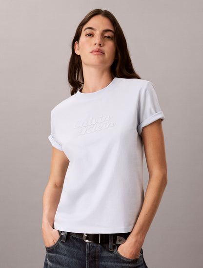 Embossed Calvin Klein Logo Tee - Calvin Klein Women