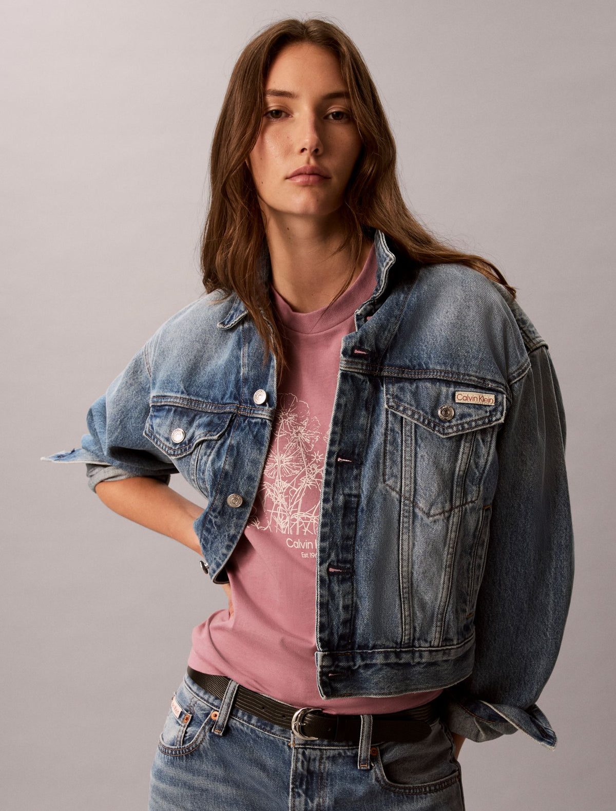 Flower Print Boxy Tee - Calvin Klein Women