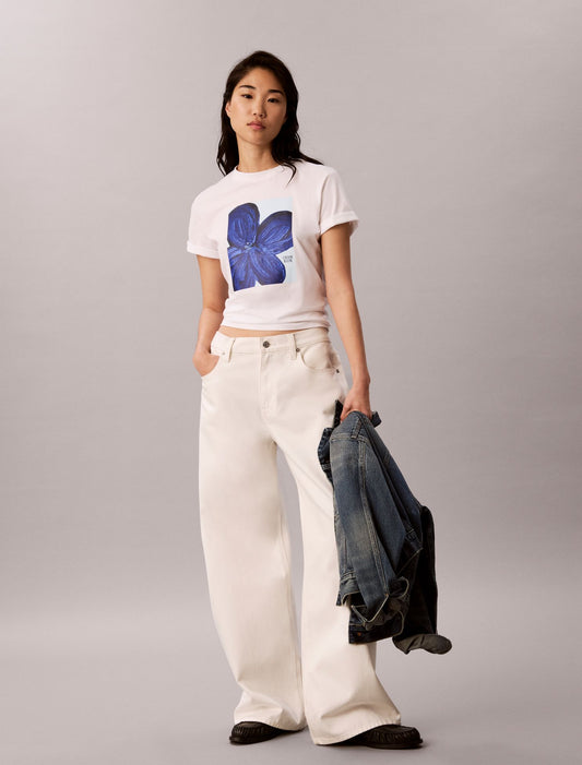 Floral Graphic Logo Tee - Calvin Klein Women